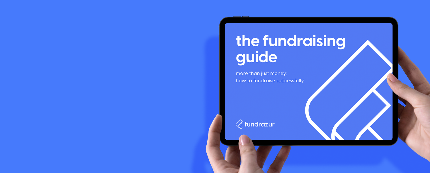 Screen showing the fundraising guide - how to fundraise successfully